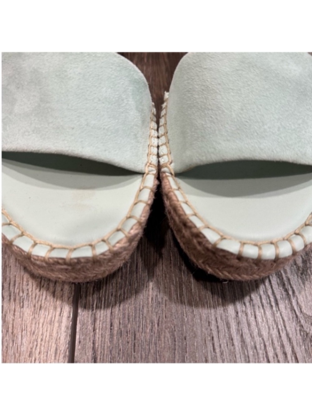 New Franco Sarto Women’s Mint Green Espadrille Ankle-Strap Sandals Size 9.5 - Picture 7 of 10